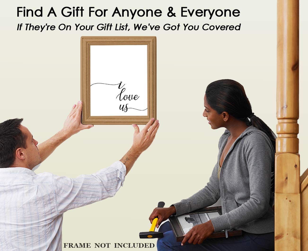 I Love Us Typography Wall Art Print: (8x10) Unframed Poster Print – Great Gift Idea For a Significant Other or That Special Person in Your Life!