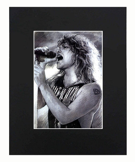 XQArtStudio Jon Bon Jovi Rock Band Singer Portrait Art Artworks Print Picture Photograph Mini Poster Gift Wall Decor Display Size with Matted 8x10, Multicolor