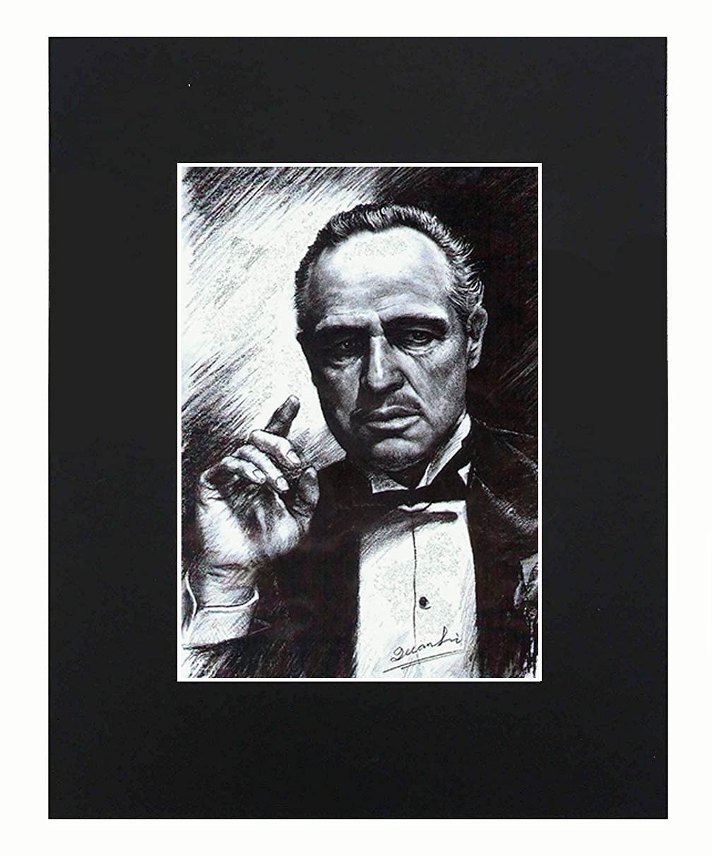 XQArtStudio The Godfather Movie Classic Portrait Art Artworks Print Picture Photograph Mini Poster Gift Wall Decor Display Size with Matted 8x10, Multicolor