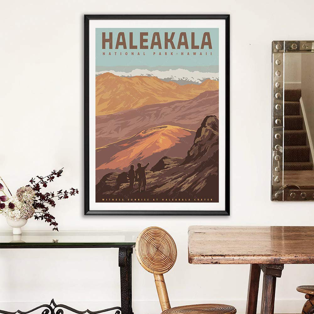 HCHANA Haleakala National Park America Vintage Travel Poster Art Print Painting Home Decoration Gift unframe