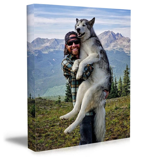 ICED PIXEL Customize Poster Canvas Prints With Your Photos, Pets/Animals, Personalize Your Room, Bedroom, Baby Room Wall Decor With Photo Frames(6x8in)