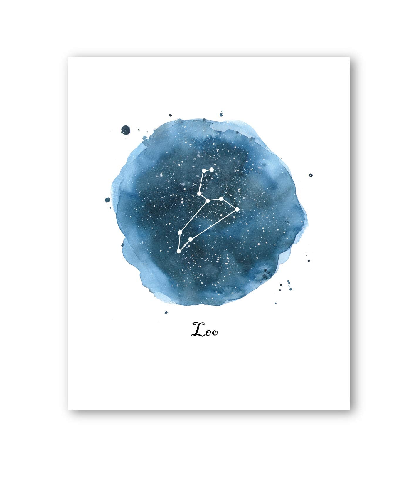 Leo Zodiac Art Print, Leo Zodiac Print, Constellation Astrology Poster, Gift For men, Zodiac Artwork, Gift For Women, Gift For Leo, Astronomy Poster, Unframed 8x10 Print