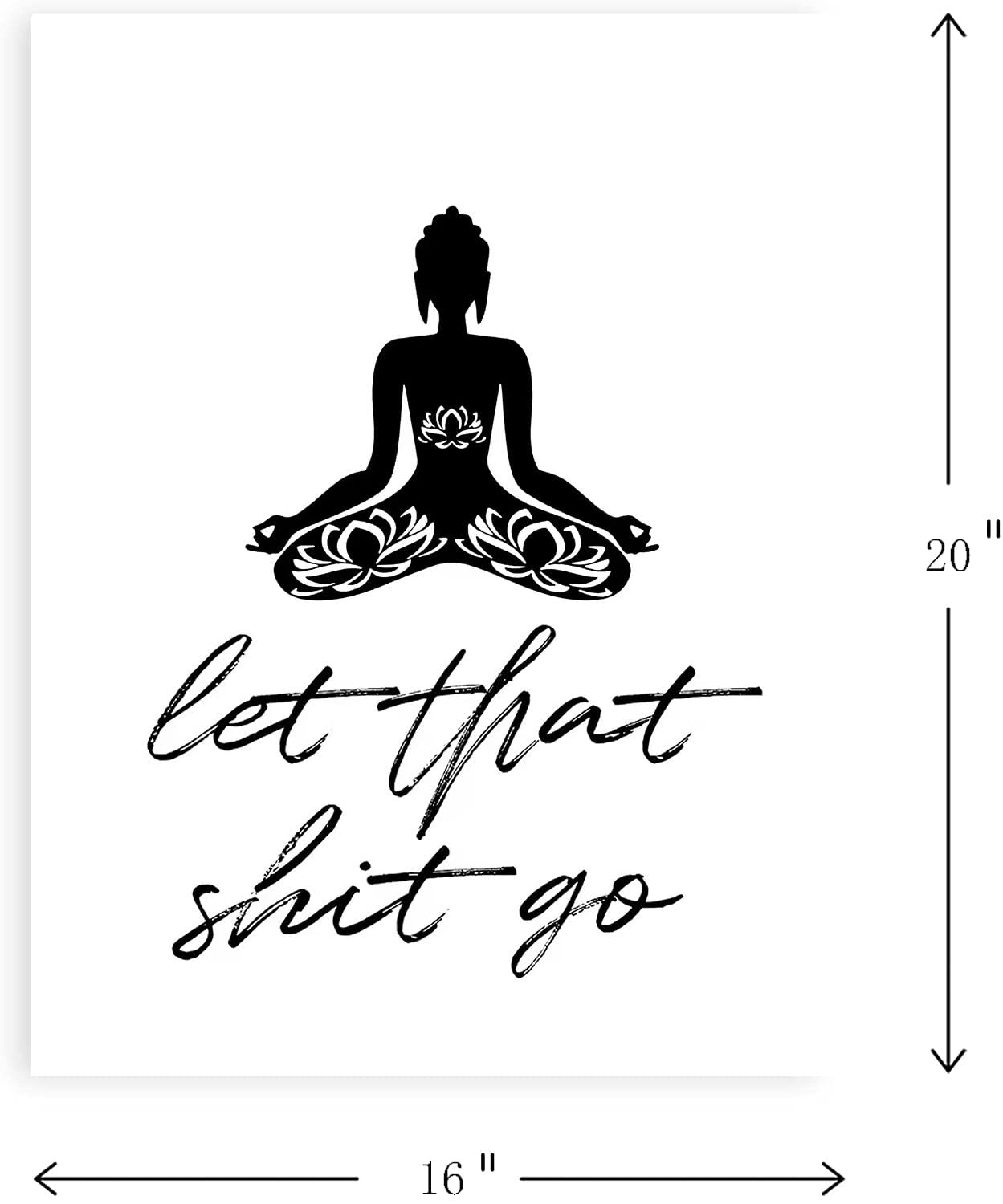 Ruitorly Funny Bathroom Decor Wall Art,Let That Shit Go bathroom art,funny bathroom wall art decor,Bathroom Pictures for Wall,Zen-Style Canvas Printing Poster-Pattern B-16x20inch(40x50cm)