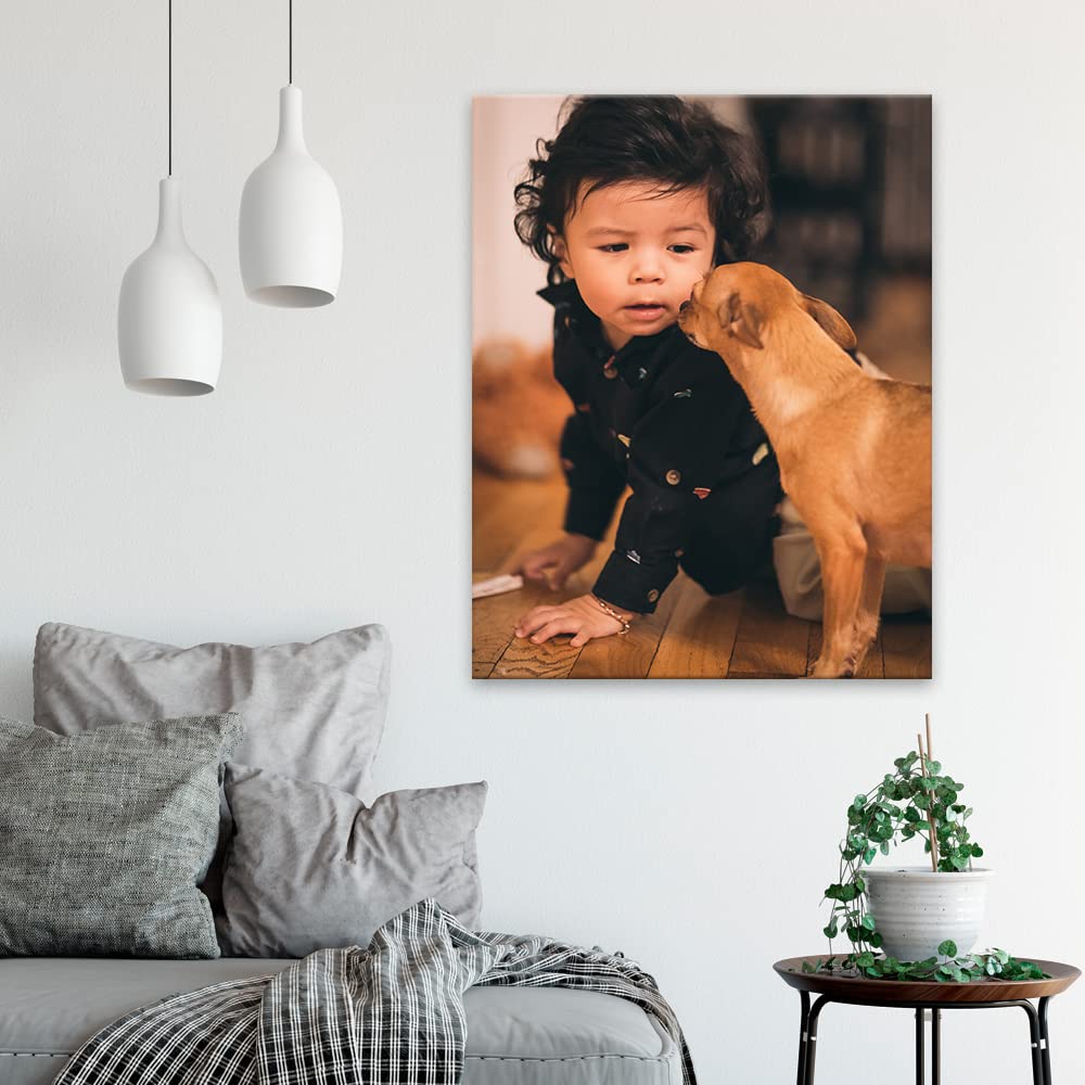 Custom Wall Canvas Prints With Your Photos Art Print Mini Canvas Photos Posters With Framed (7" Wx5 H)