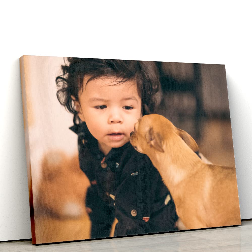 Custom Wall Canvas Prints With Your Photos Art Print Mini Canvas Photos Posters With Framed (7" Wx5 H)