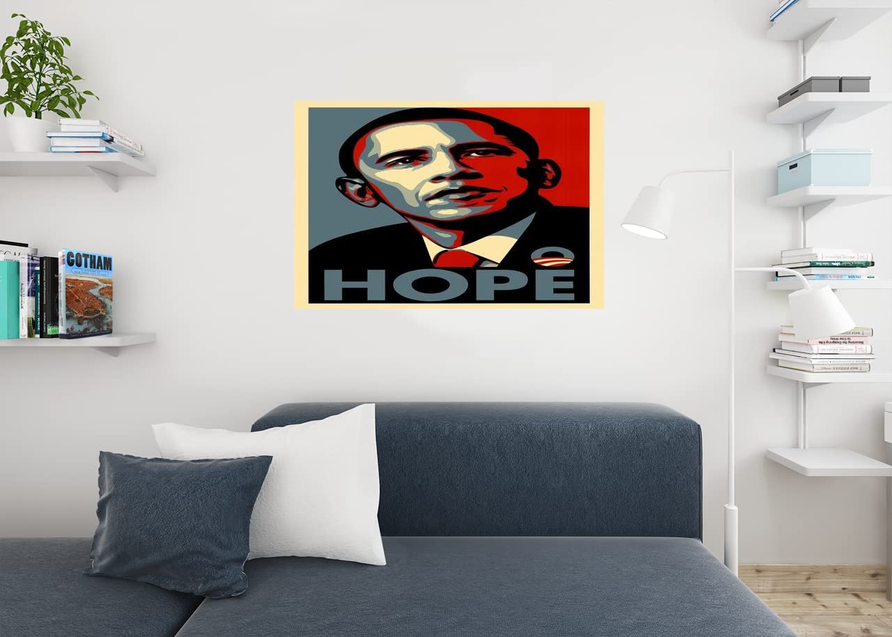 Barack Obama Poster Hope American President Motivational Inspirational Quote Classy Cool Aesthetic Modern Wall Graphic Picture Photograph Office Thick Paper Sign Print Picture 8x12