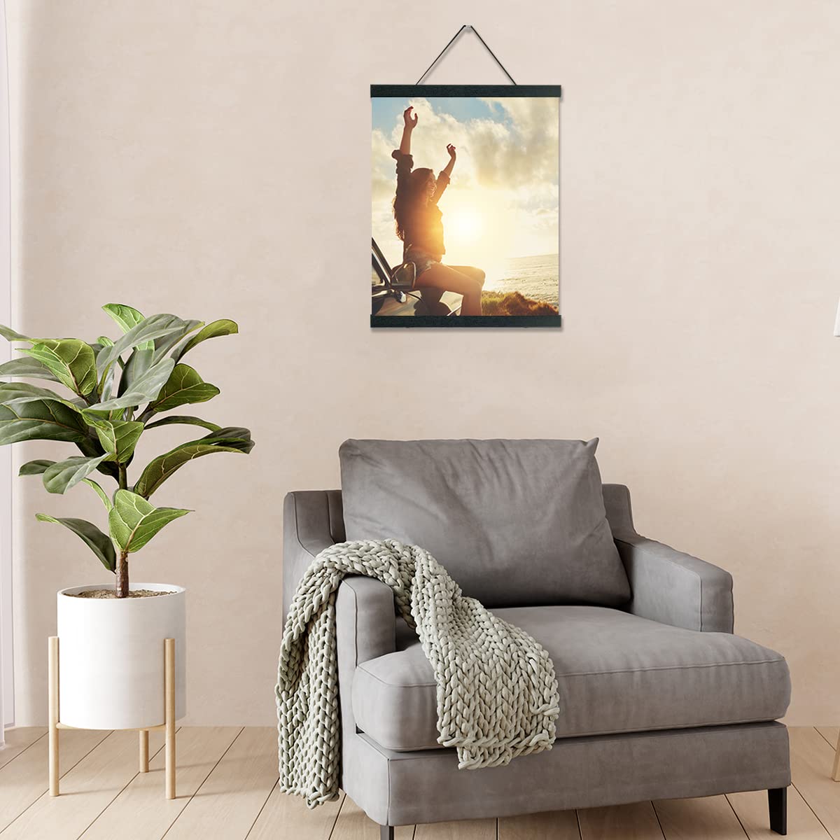 Kang photogift Custom Posters Upload Images 11x14 Inch,Personalized Pictures to Canvas for Wall, Custom Canvas Prints with Your Photos for Lovers Family Pet, Only Canvas Unframed