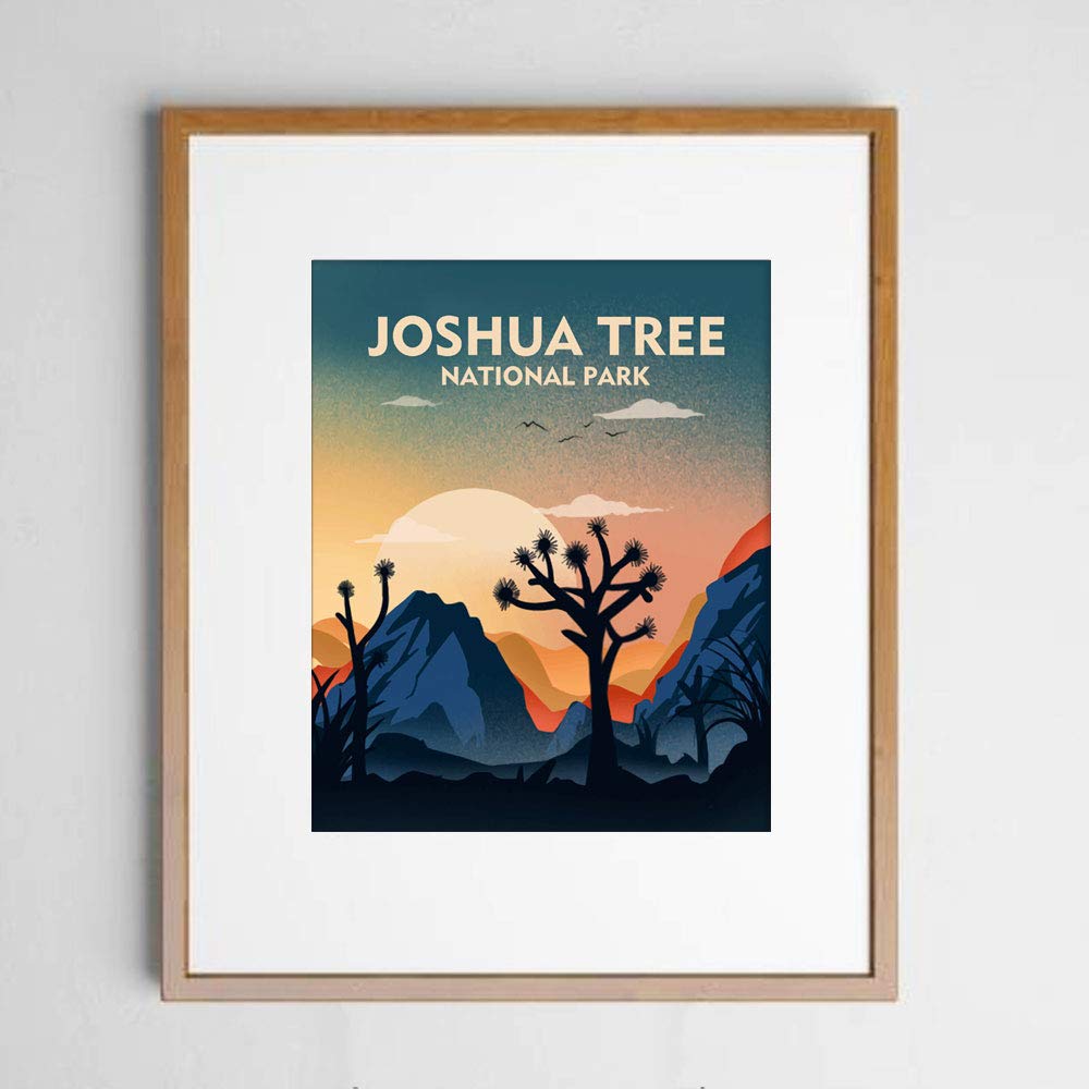 Joshua Tree National Park Print, National Park Minimalist Modern Poster, Joshua Tree Poster, National Park Art, UNFRAMED 8x10inch