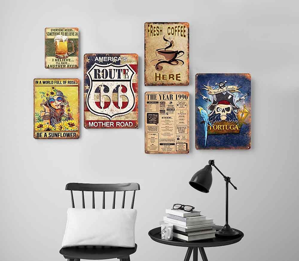 QJ CMJ Destiny Spades Poker Metal Tin Sign Vintage Chic Art Decoration Wall Art Print Poster Wall Decoration for Garage Home Club Bar Coffee BBQ Shop 8 x 12 Inches