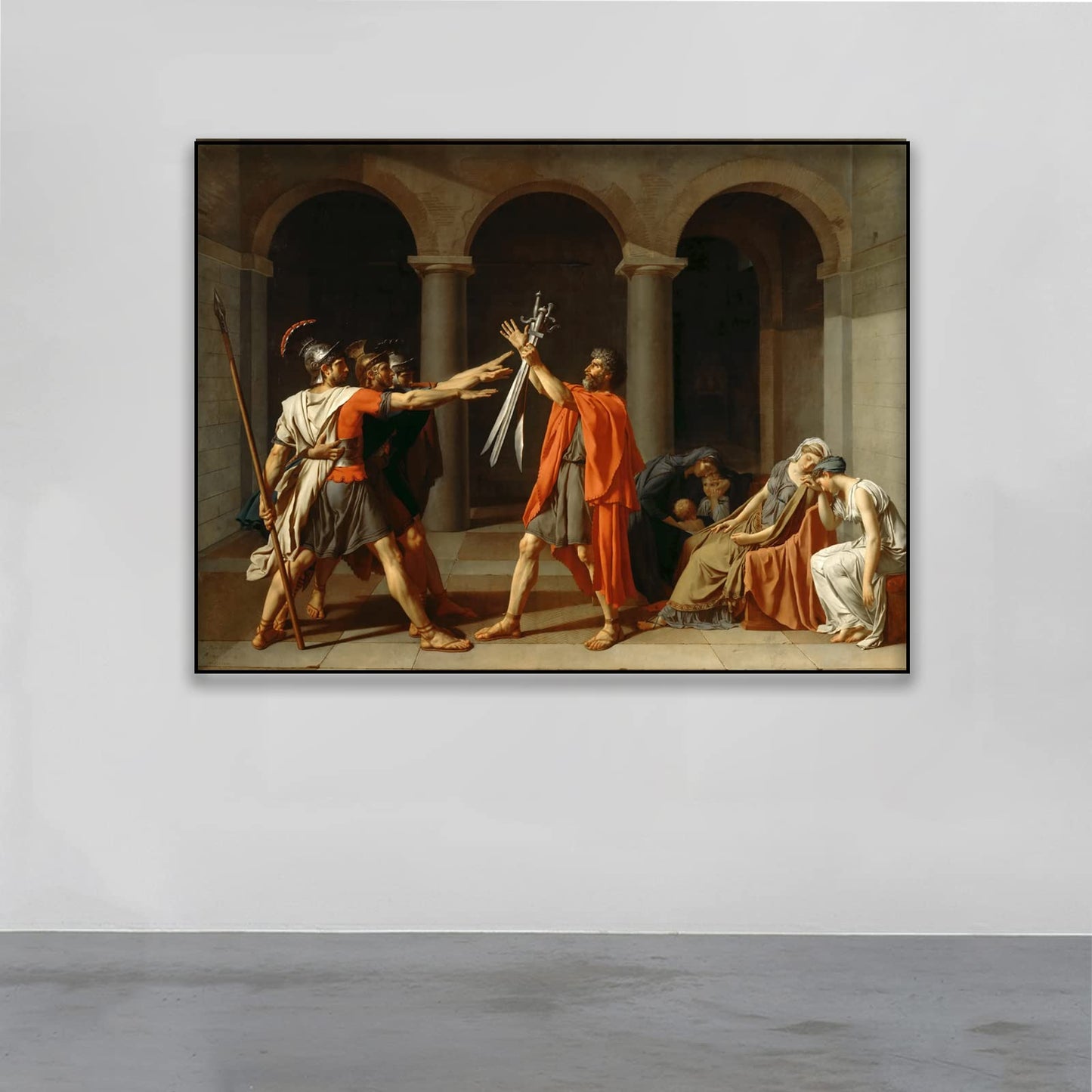 ZZPT Jacques Louis David Poster Prints - Oath of the Horatii Painting - Cool Canvas Wall Art - Renaissance Poster Modern Wall Decor for Living Room Bedingroom Unframed (12x16in/30x40cm)