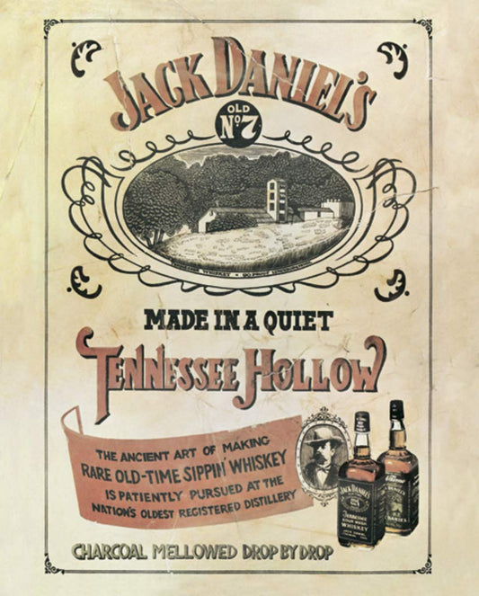 Pyramid America Jack Daniels Tennessee Hollow Vintage Advertisement Sippin Whiskey Cool Wall Decor Art Print Poster 16x20