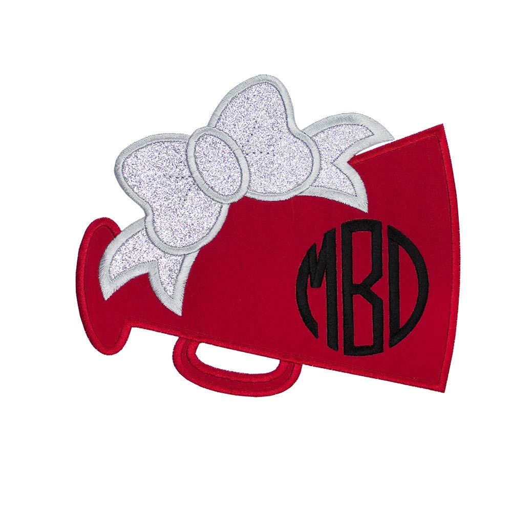 Megaphone Football Monogram Patch your choice of sew on or iron on patch