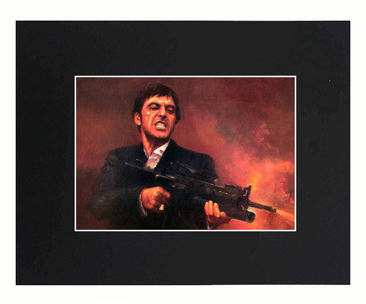 XQArtStudio Al Pacino Scarface Portrait Art Artworks Print Picture Photograph Mini Poster Gift Wall Decor Display Size with Matted 8x10