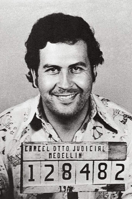 Pablo Escobar Mugshot Wall Decor El Patron Kingpin Medellin Movie Posters Colombia Cool Poster Wall Art Cartel Famous Narco Man Cave Wanted Arrest Mug Shot Cool Wall Decor Art Print Poster 12x18
