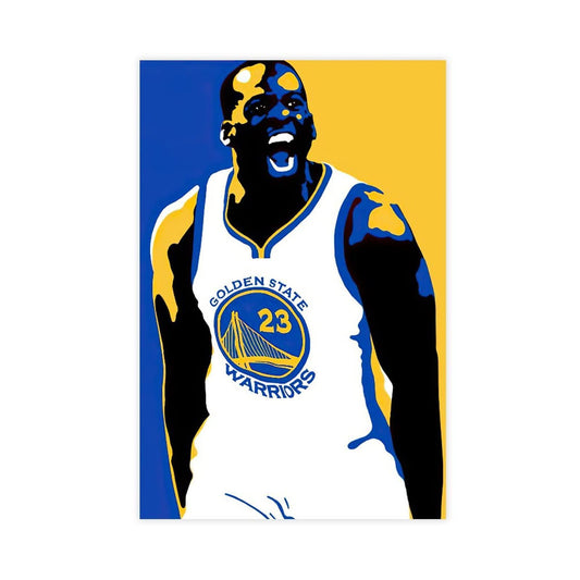 KAMUFF Draymond Green Poster Basketball Canvas Wall Art Dunking Picture Print For Boys Bedroom Unframe-style 12x18inch(30x45cm)