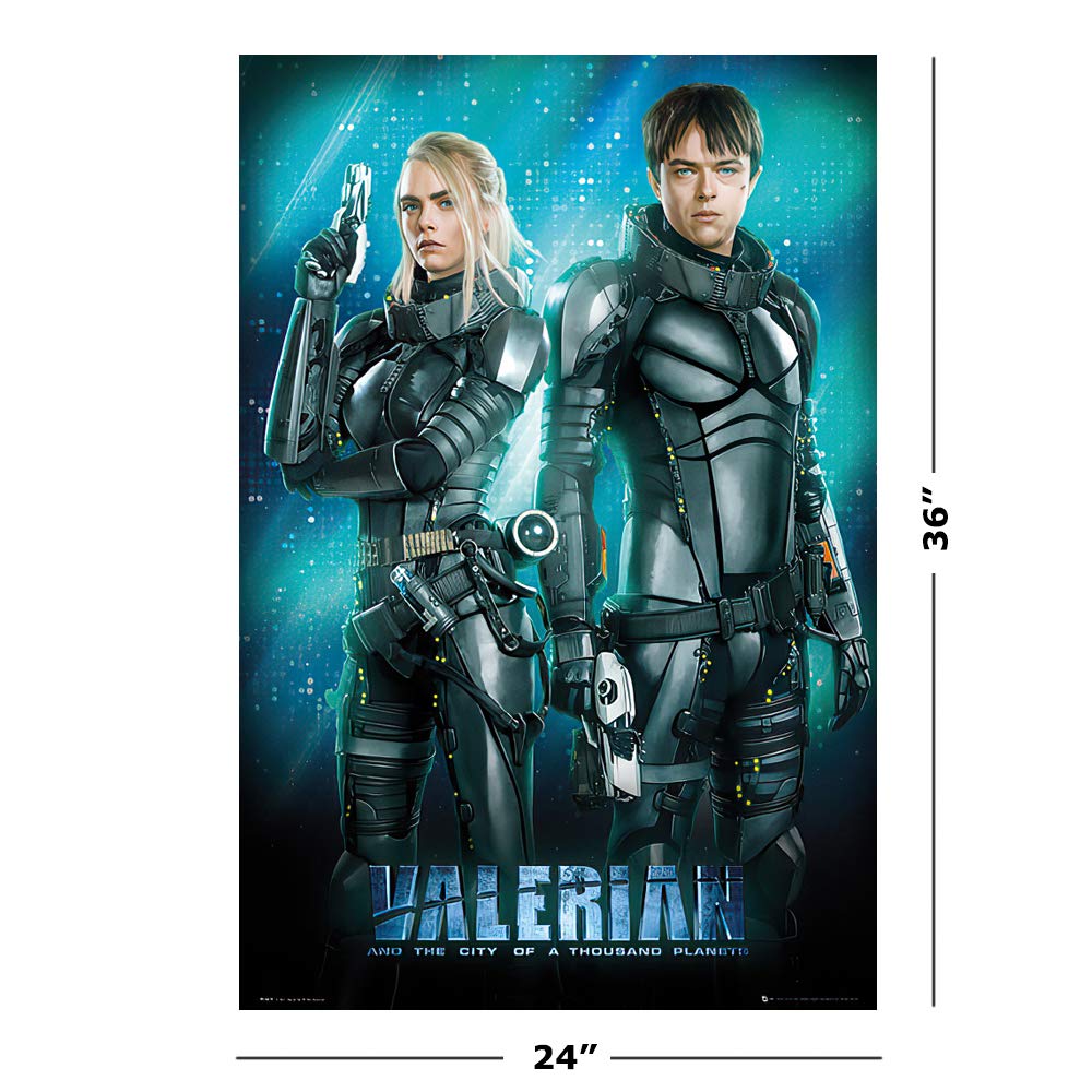 POSTER STOP ONLINE Valerian and The City of a Thousand Planets - Movie Poster/Print (Valerian & Laureline) (Size 24" x 36")