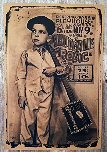 C. B. Gitty A Boy and his Cigar Box Guitar - Vaudeville Frolic Historic-Themed Poster - Printed on 12x18 Heavy Kraft