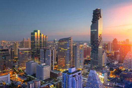 Bangkok Thailand Modern City Buildings Skyline Aerial Photo Cool Wall Decor Art Print Poster 18x12