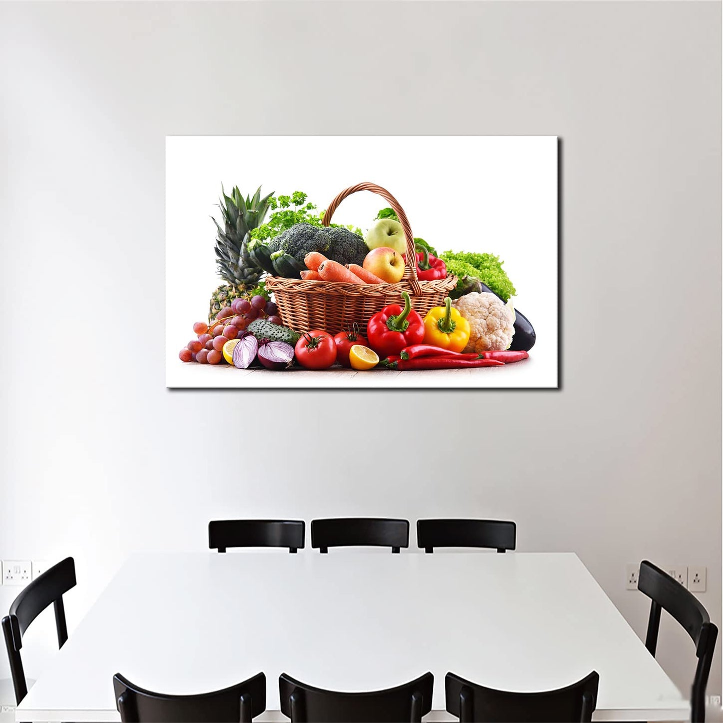 XOPNGRYN Kitchen Theme Vegetables and Fruits Posters and Prints Canvas Paintings Wall Art Picture for Living Room Decor (Unframed-No Framed,8x12inch)