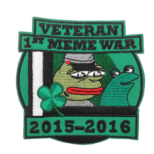 3.5'' Frog Veteran of First Meme War Embroidered iron on Patch
