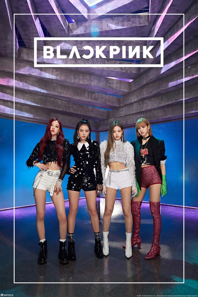 Blackpink Merchandise Square Up Group Photo Rose Lisa Jisoo Jennie Kpop Merch Kill This Love Album Cool Wall Decor Art Print Poster 12x18
