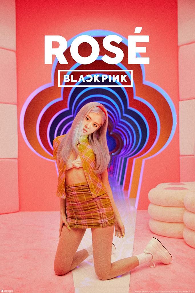 Blackpink Poster Rose Blackpink Merchandise Kill This Love Rose Lisa Jisoo Jennie Kpop Merch Album Kpop Room Decor For Walls Official Birthday Decorations Thick Paper Sign Print Picture 8x12