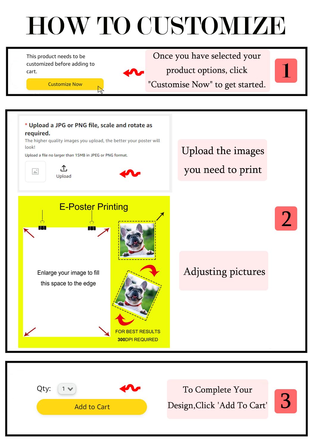 EISTYEMI Custom Poster Prints - Upload Your Image/Photo, Personalized Photo to Poster Printing Home Decor Wall Art Prints(8 x 10 inches)