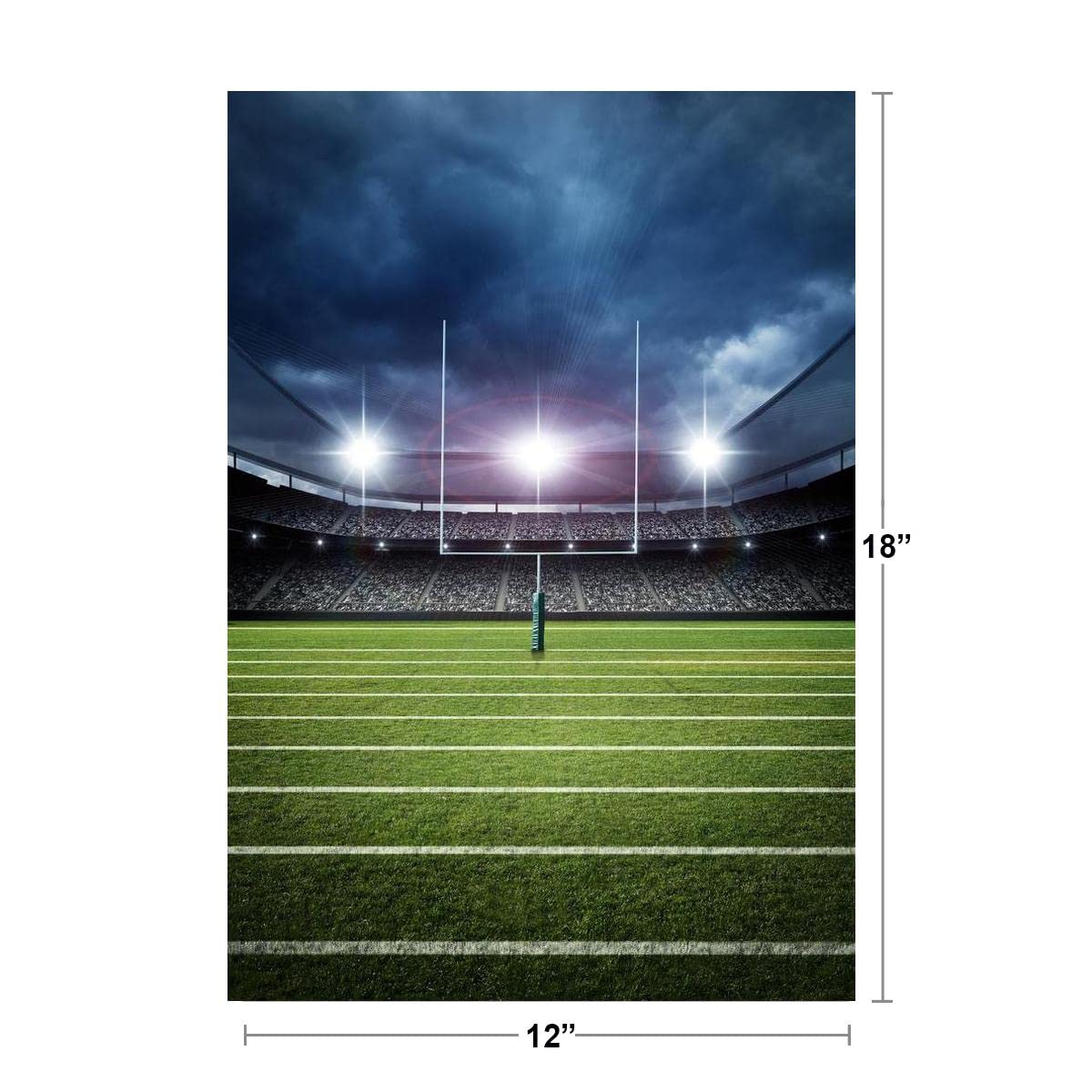 Football Field Goal Uprights Stadium Dramatic Enhanced Photo Cool Wall Decor Art Print Poster 12x18