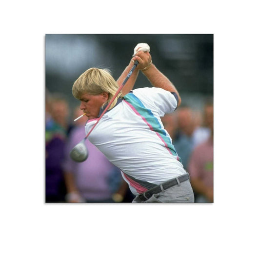 Poster John Daly Golfer Posters Wall Art Painting Canvas Gift Living Room Prints Bedroom Decor Poster Artworks 12×12inch(30×30cm)