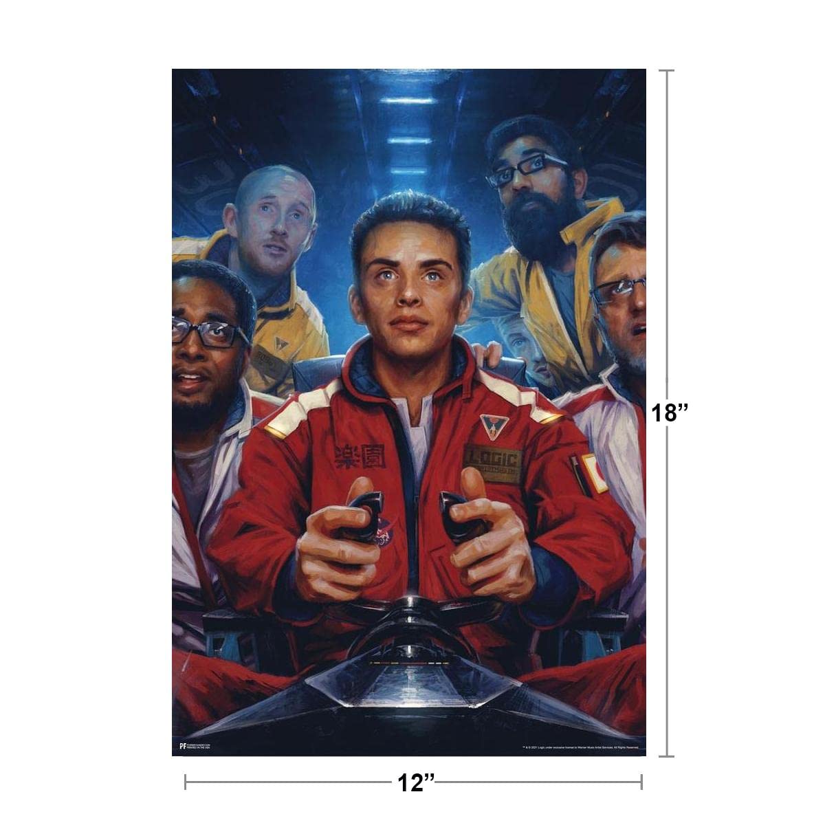 Logic Merch Incredible True Story Album Cover Art Spacesuits Rap Posters Rapper Merch Logic Merchandise Everybody Young Sinatra Bobby Tarantino Logic No Pressure Cool Wall Decor Art Print Poster 12x18