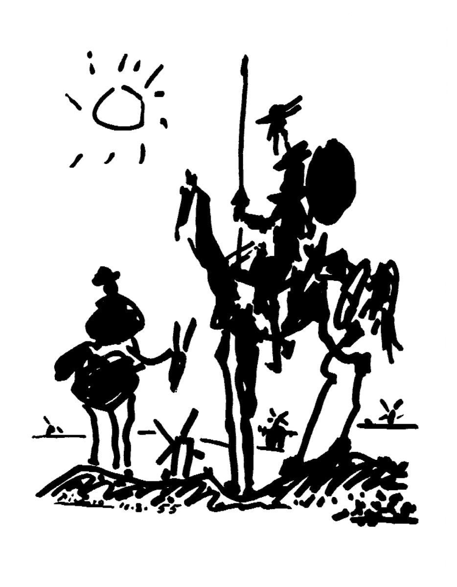 Huntington Graphics Don Quixote by Pablo Picasso - Art Print/Poster 11x14 inches