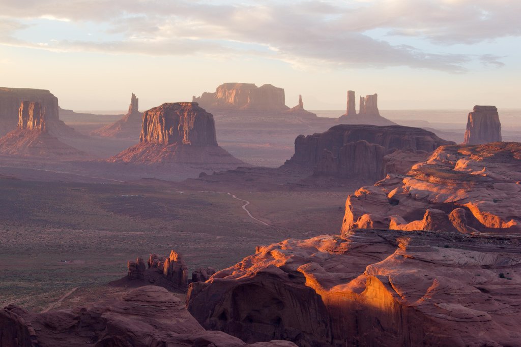 The Hunts Mesa Rock Formation Monument Valley Photo Photograph Cool Wall Decor Art Print Poster 18x12