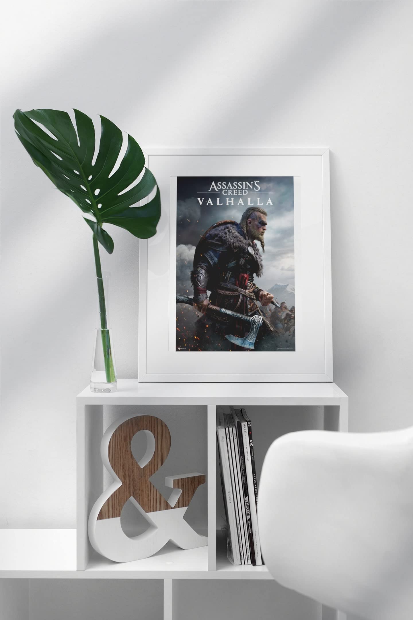 Assassins Creed Poster Valhalla Merchandise Male Ultimate Edition Key Art Video Game Cover Video Gaming Gamer Collectibles Viking Eivor Varinsdottir Gift Home Cool Wall Decor Art Print Poster 12x18