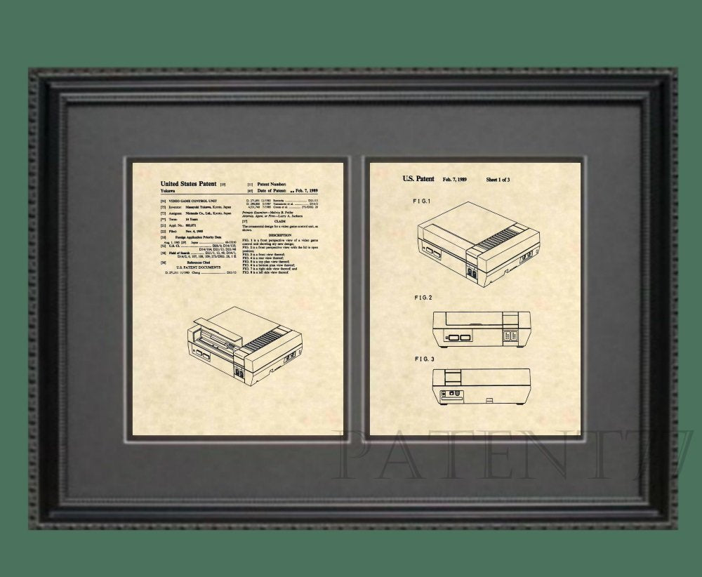 Patent Prints - Nintendo Console Patent Art - NES Game Room Art- Patent Art Poster (8.5 x 11) - 337