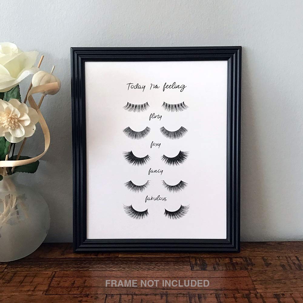 Confetti Fox Beauty Fashion Make Up Lover Gift Wall Art Decor - 8x10 Unframed Print - Sassy Quotes Phrases Lashes Makeup Eyelashes Poster Artwork