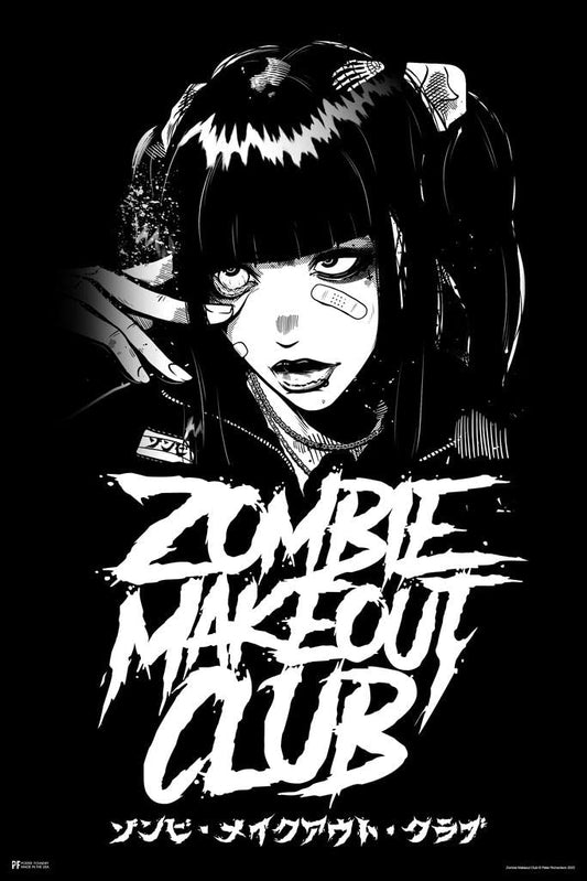 Zombie Makeout Club Anime Poster Merch Scary Posters Wall Decor Halloween Decorations Home Decor Bedroom Wall Art Gothic Girl Horror Grunge Goth Teen Girl Room Thick Paper Sign Print Picture 8x12