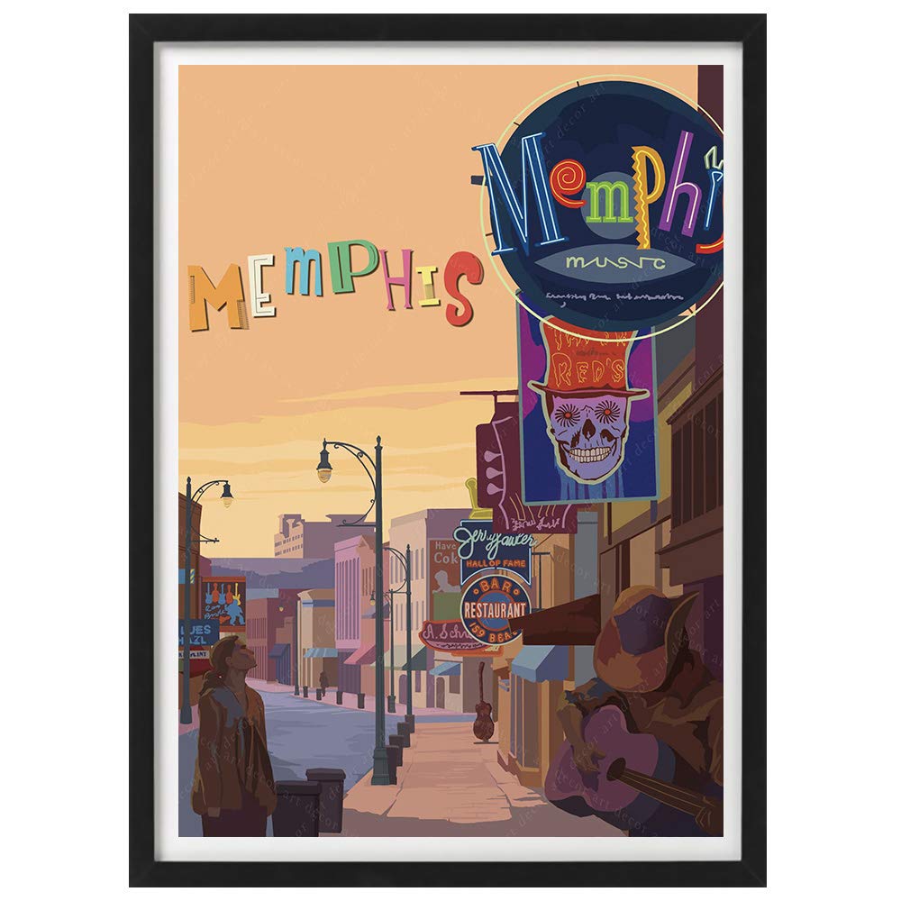 USA Memphis Beale Street America Vintage Travel Poster Art Print Painting Home Decoration Gift