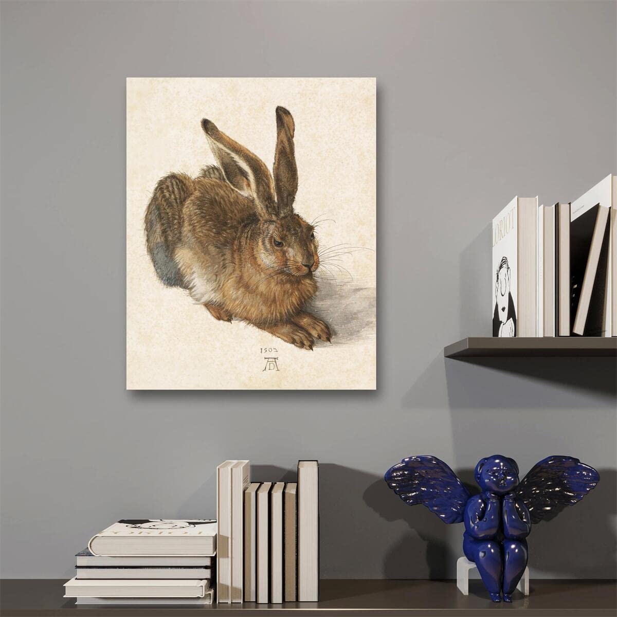 Meishe Art Poster Print Young Hare Rabbit by Albrecht Durer Famous Sketch Drawing Watercolour Painting Reproduction Classic Artwork Home Wall Decor for Living Room Bedroom