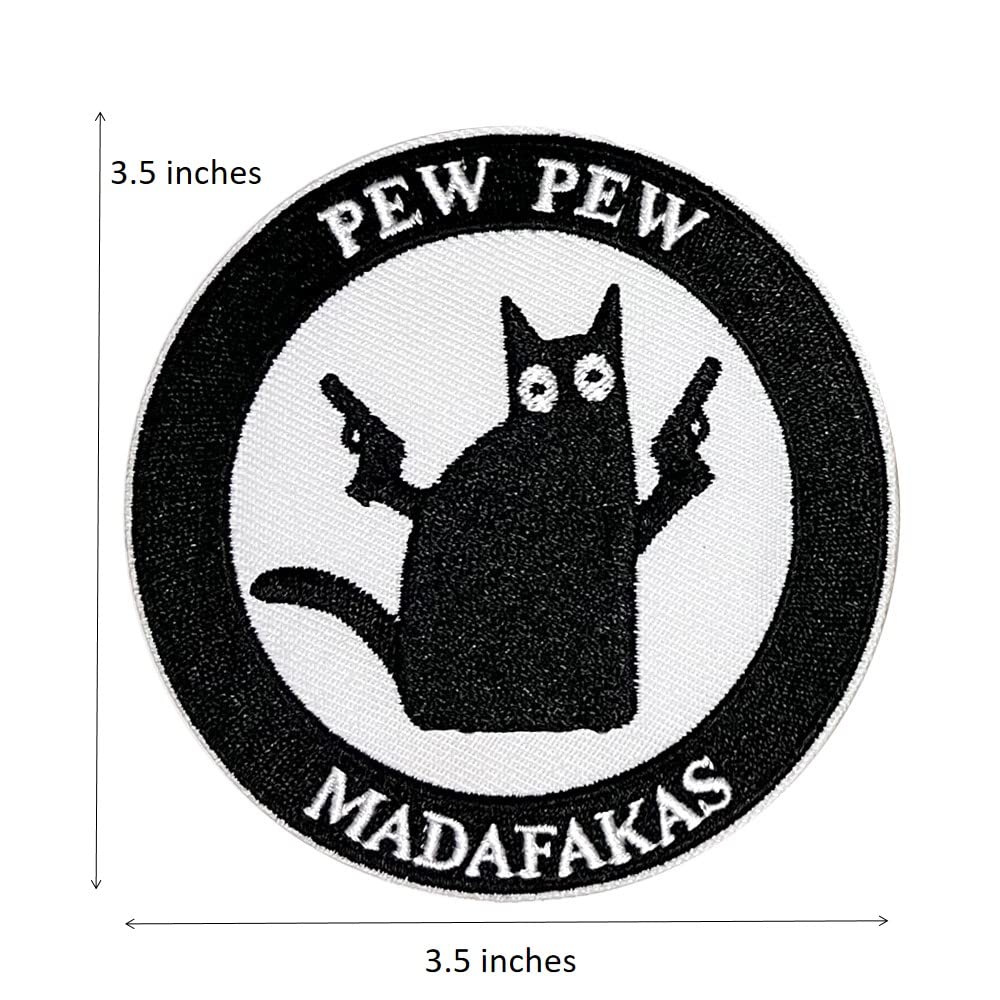 Halloween Tactical Patch, Pew Pew Madafakas Embroidered Hook and Loop Patch