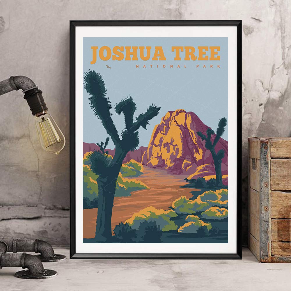 xtvin Joshua Tree National Park America Vintage Travel Poster Art Print Painting Home Decoration Gift