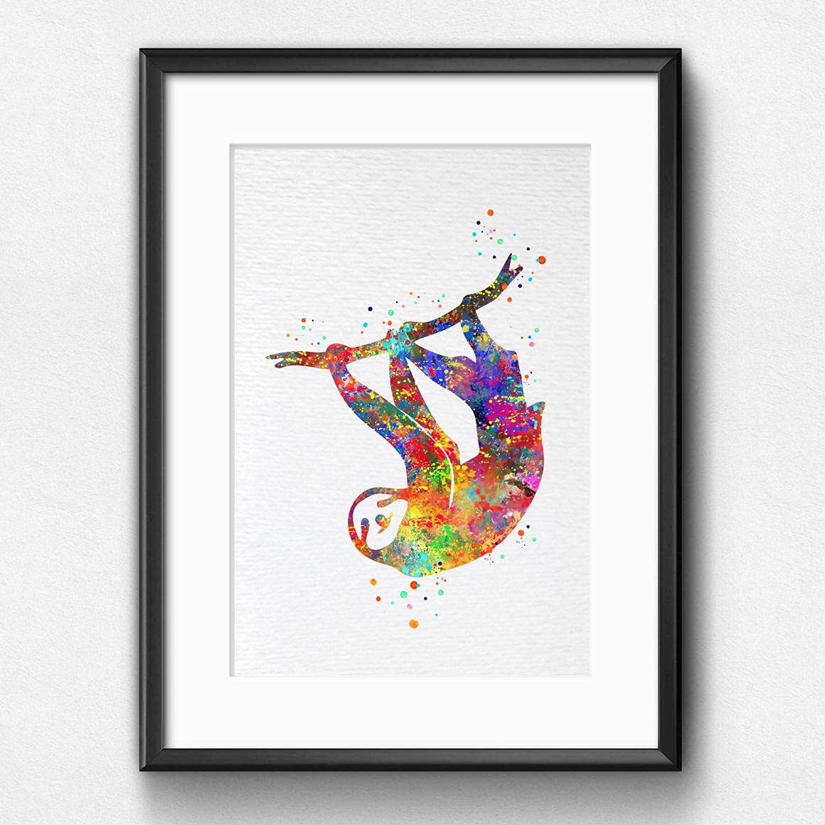 Dignovel Studios 8X10 Unframed Sloth inspired Watercolor illustrations Art Print Poster N432