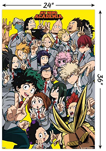 Trends International 24X36 My Hero Academia-Selfie Wall Poster, 24.00" x 36.00", Unframed Version