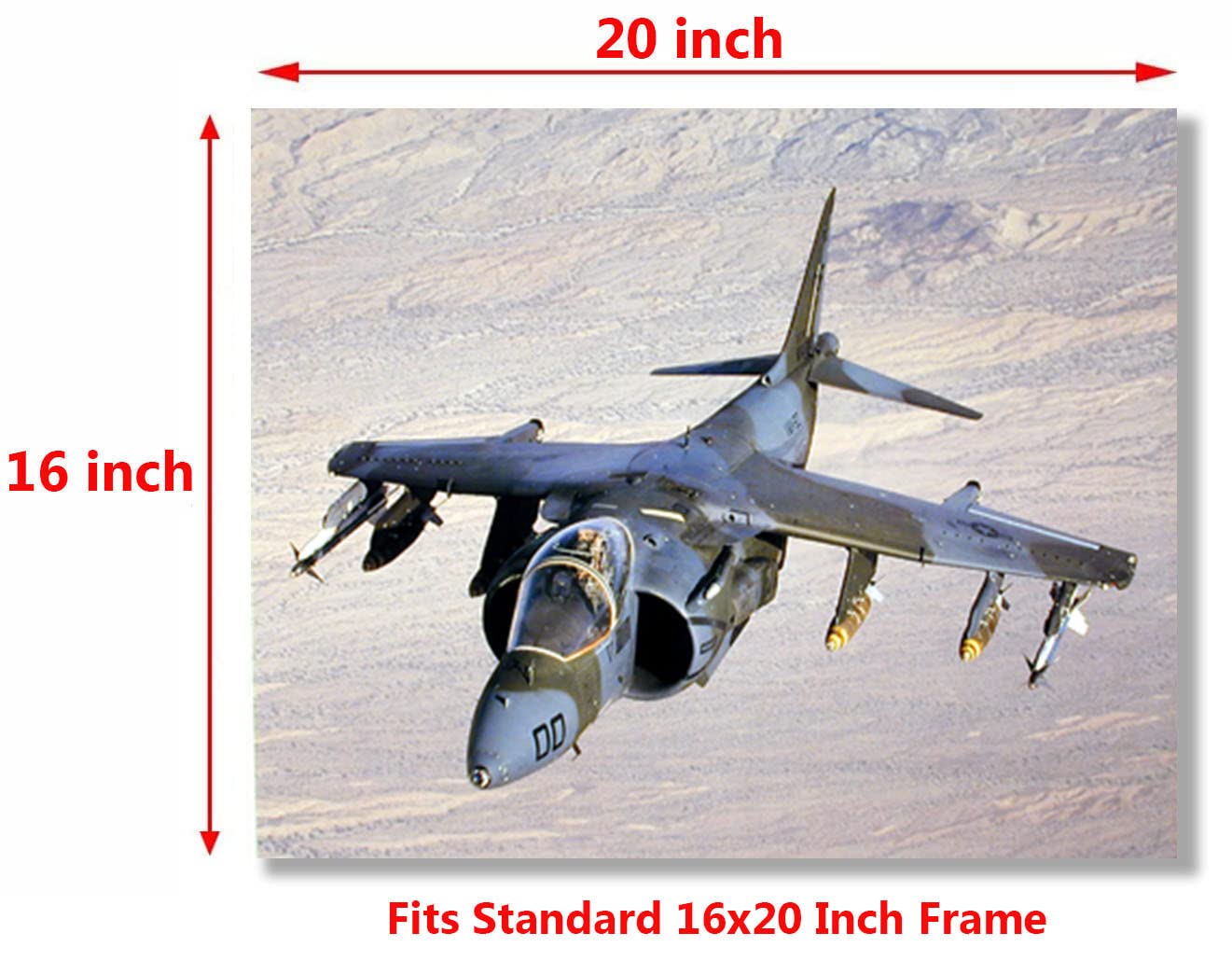 Impact Posters Gallery Military Aviation AV-8B Harrier II Jet Aircraft Wall Decor Art Print Picture Poster (16x20)