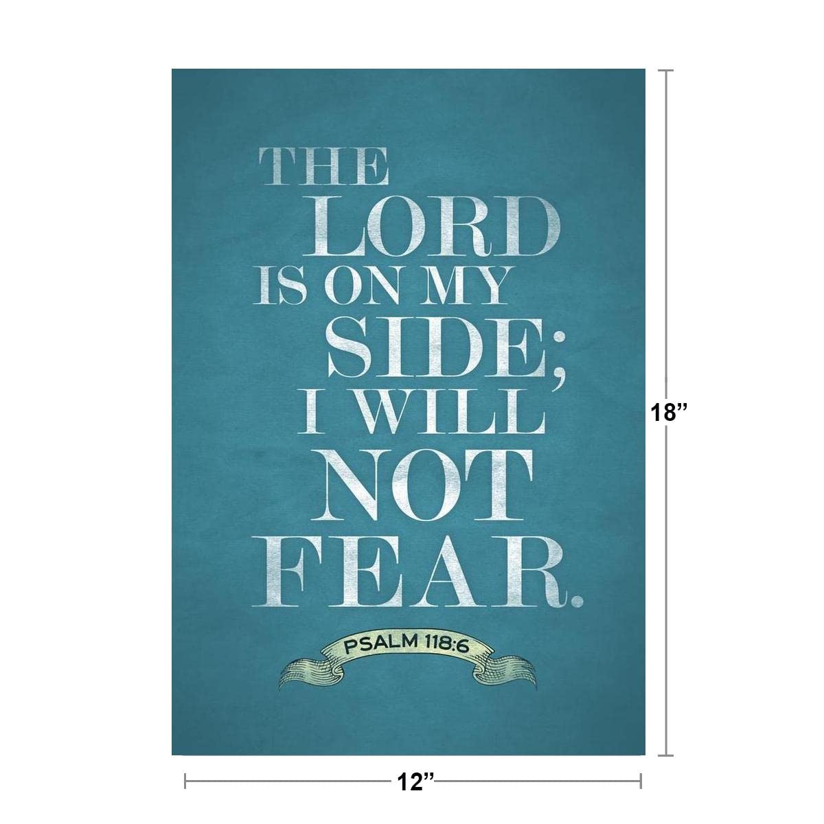 Psalm 118 6 The Lord Is On My Side I Will Not Fear Blue Cool Wall Decor Art Print Poster 12x18