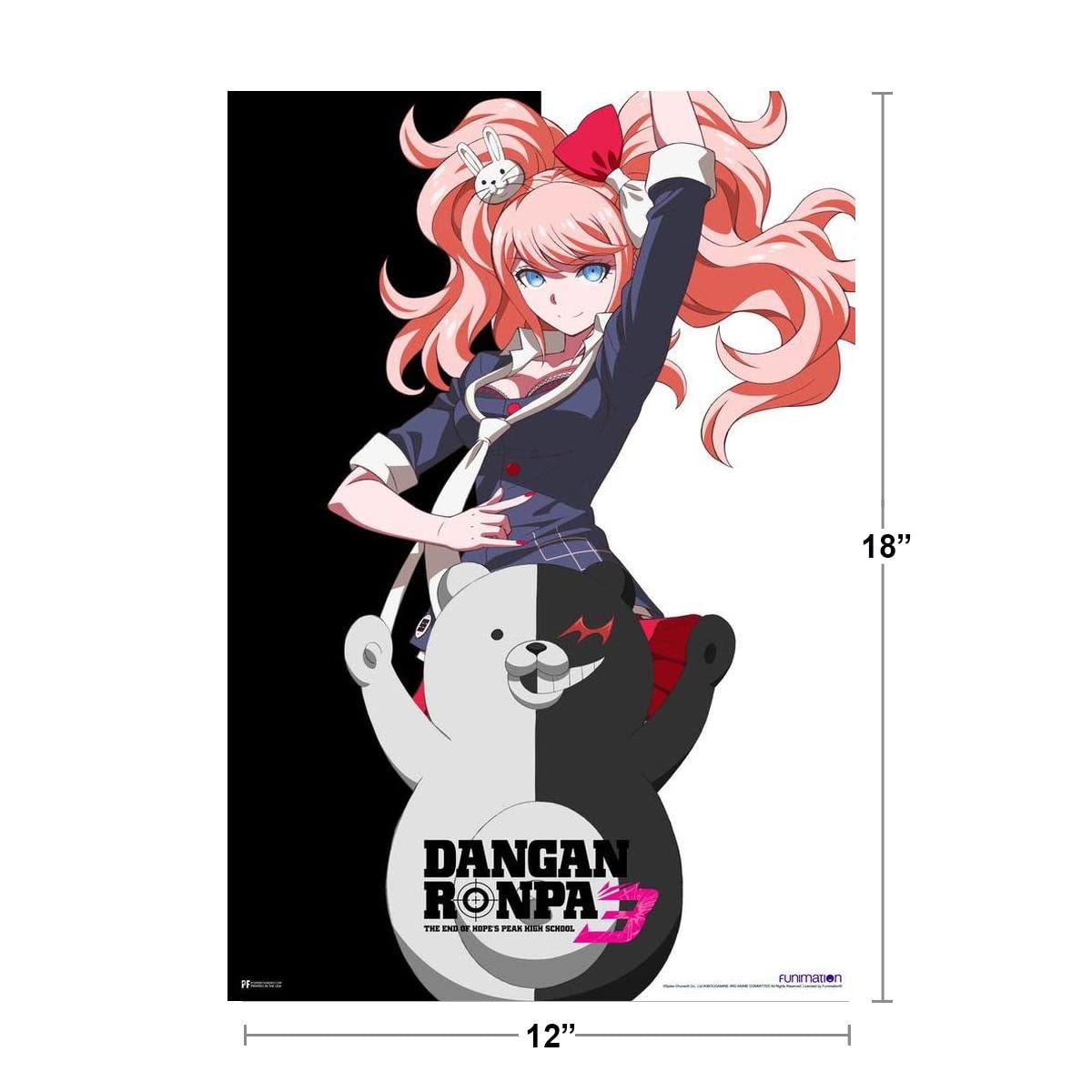 Danganronpa Mai Monokuma Video Game Poster Gamer Gaming Danganronpa Manga Anime Posters Danganronpa Merch Dangan Ronpa Anime Room Merchandise School Trilogy Cool Wall Decor Art Print Poster 12x18