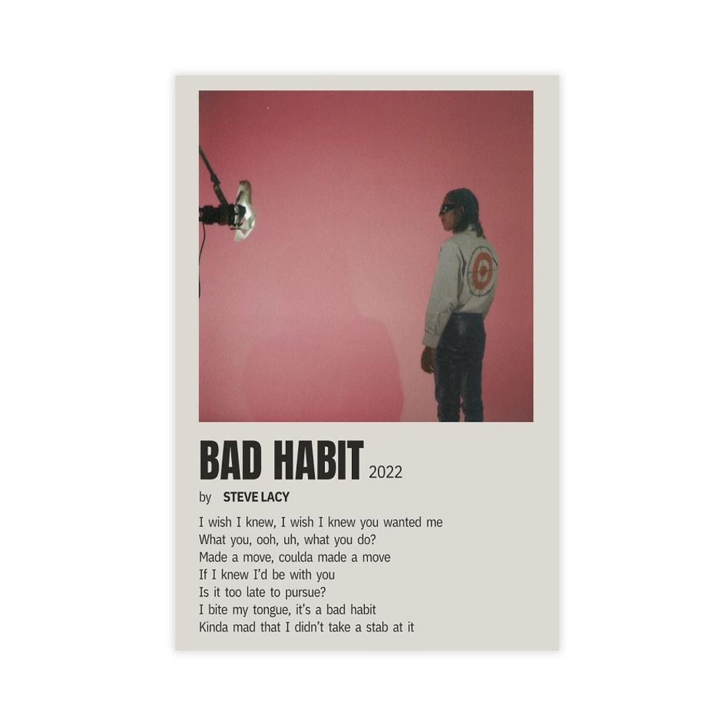 Singer Steve Lacy Bad Habit Music Canvas Poster Wall Art Decor Print Picture Paintings for Living Room Bedroom Decoration Unframe-style 08x12inch(20x30cm)