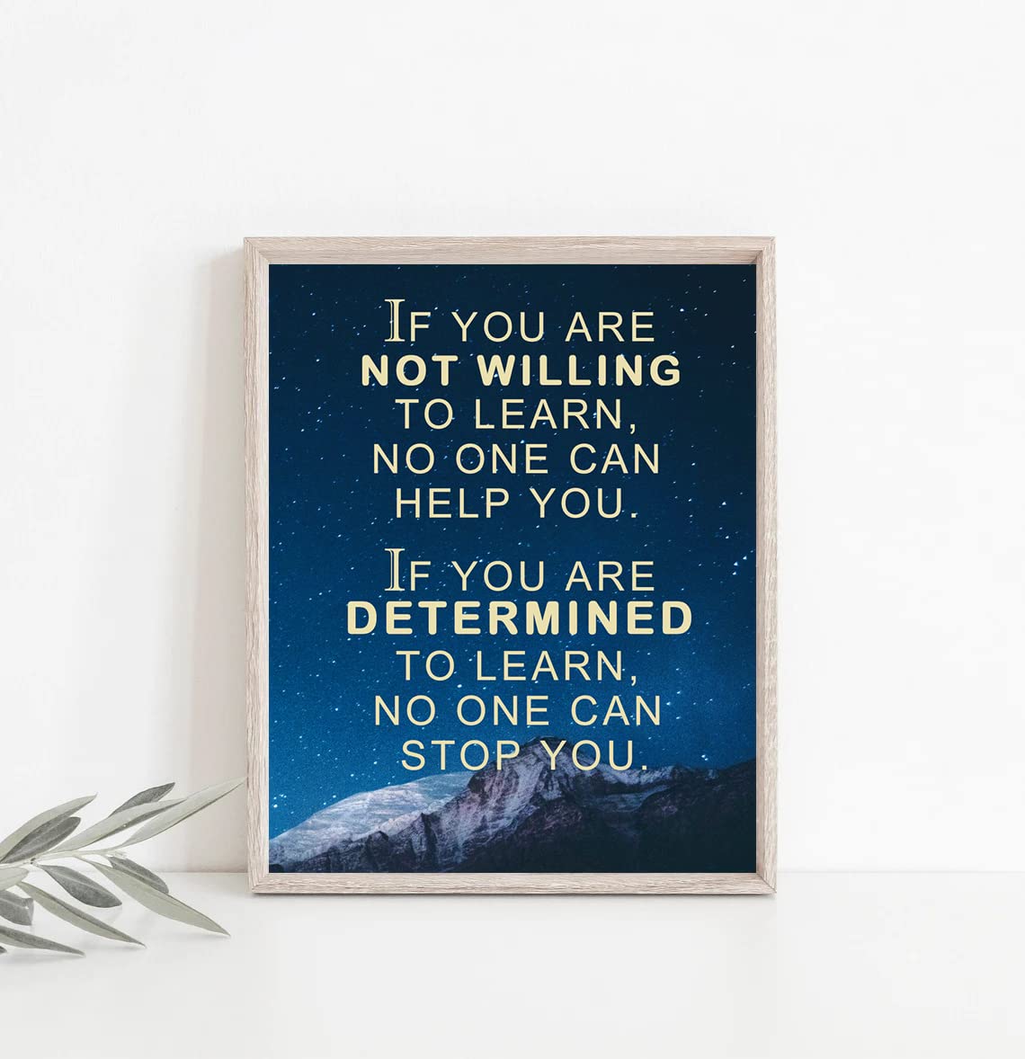 Encouragement Poster for Study/Learning - Office Classroom Wall Decor - Motivational Wall Art - Inspirational Affirmations Quote for Kids Teens Boys Unframed Print 8"x10"