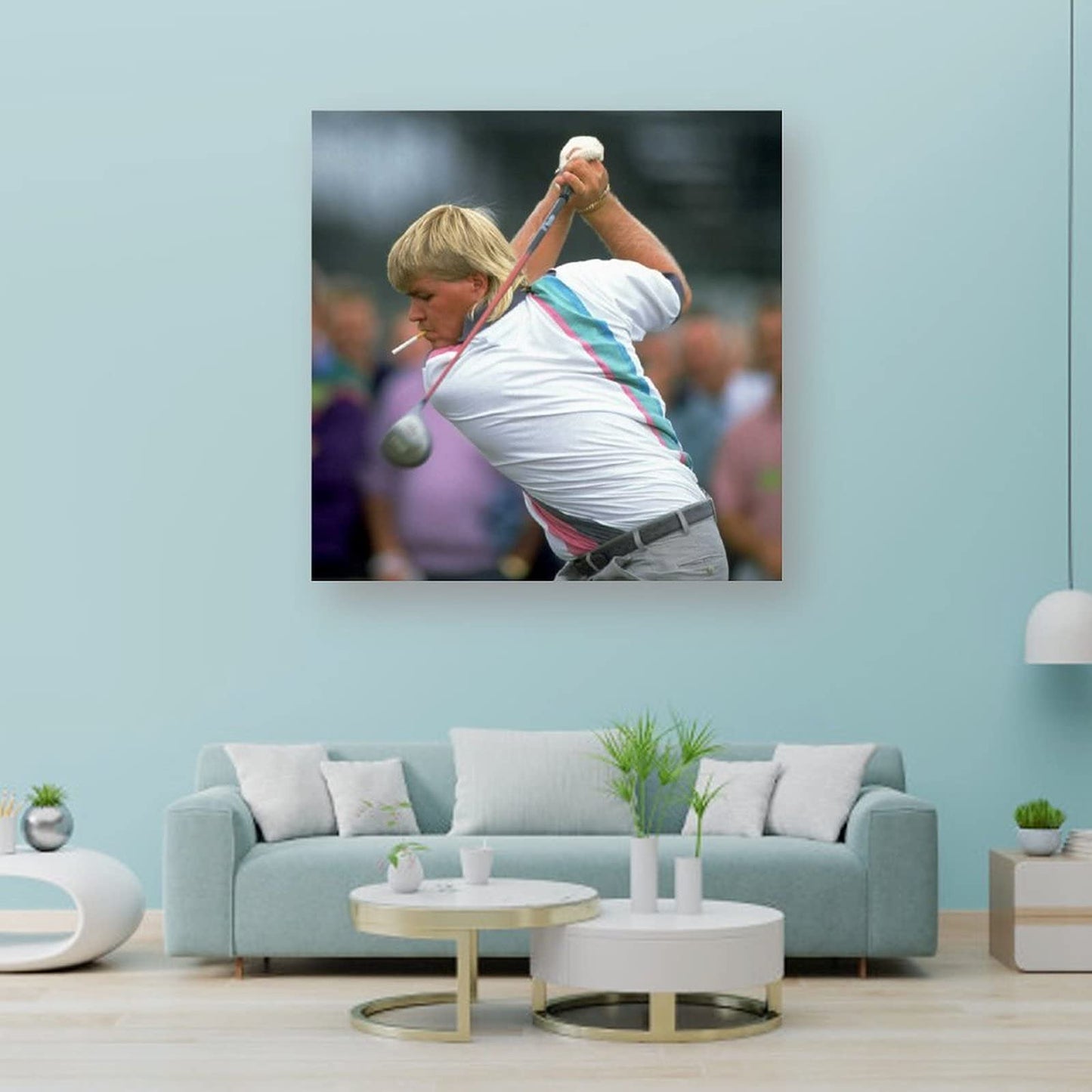 Poster John Daly Golfer Posters Wall Art Painting Canvas Gift Living Room Prints Bedroom Decor Poster Artworks 12×12inch(30×30cm)