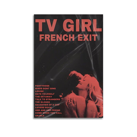 Tv Girl French Exit Poster Canvas Album Posters Cover Film Music Movie Posters Prints Picture Wall Art Home Living Room Bedroom Decoration Painting 08x12inch(20x30cm) Unframe-style