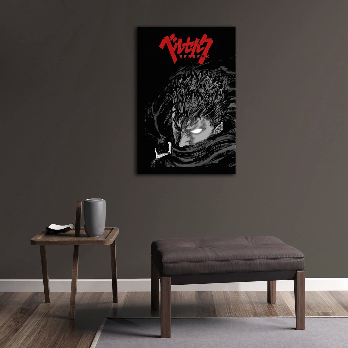 Anime Berserk Guts Red and Black HD Canvas Print Poster,Poster for Boys Room,Living Room Bedroom Wall Art Decor EMXEE (12x18 No Framed,A)